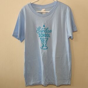 The Wishing Elephant Sundae School Graphic T-shirt Sky Blue Kids Size L / 12